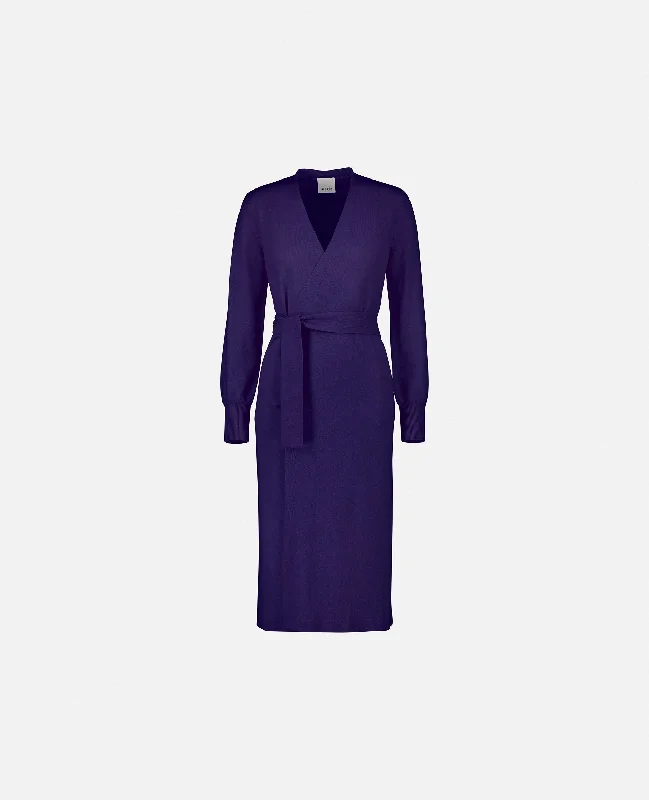 Kleid aus Cashmere-Mischung in Lila