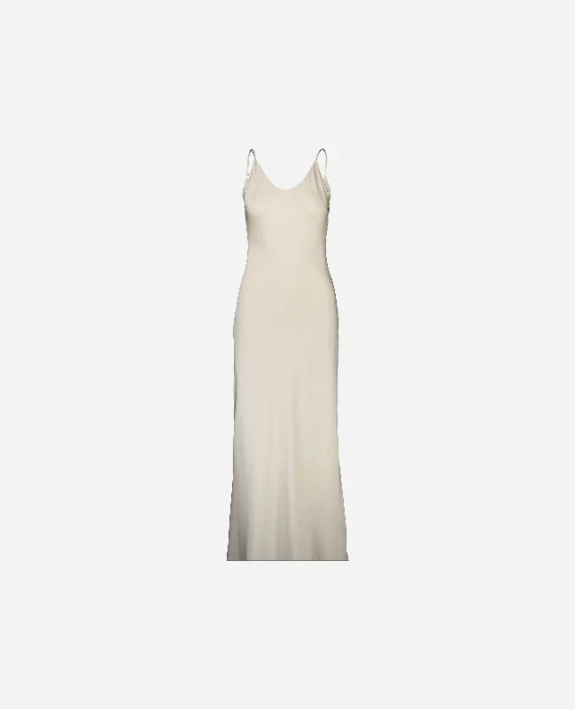 Kleid aus Seide in Creme