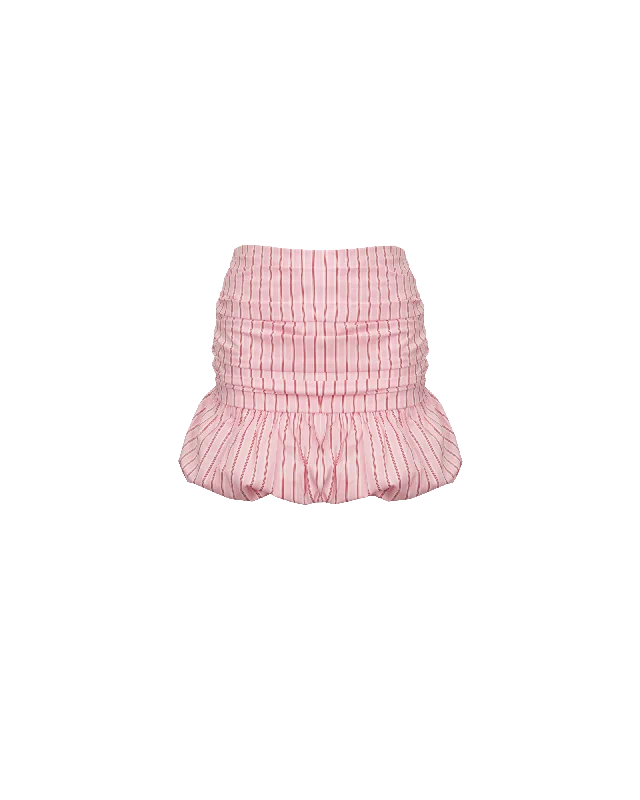 EDDIE MINI SKIRT PINK RED STRIPE