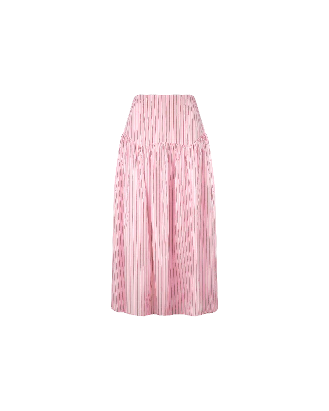 TRULLI SKIRT PINK RED STRIPE