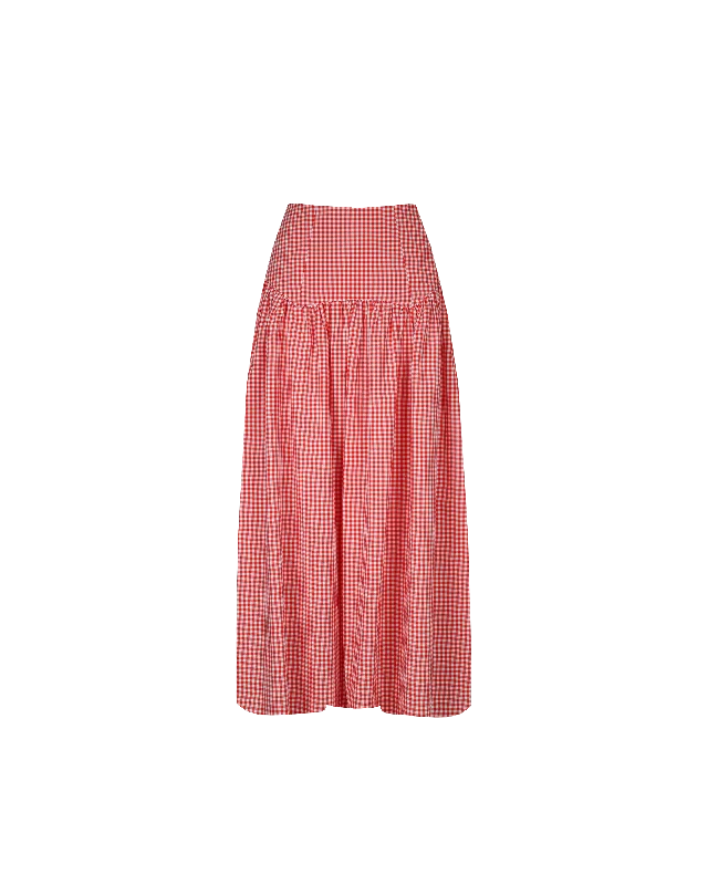 TRULLI SKIRT RED GINGHAM