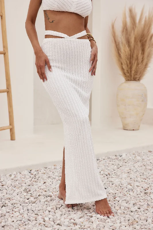 West Coast White Maxi Skirt