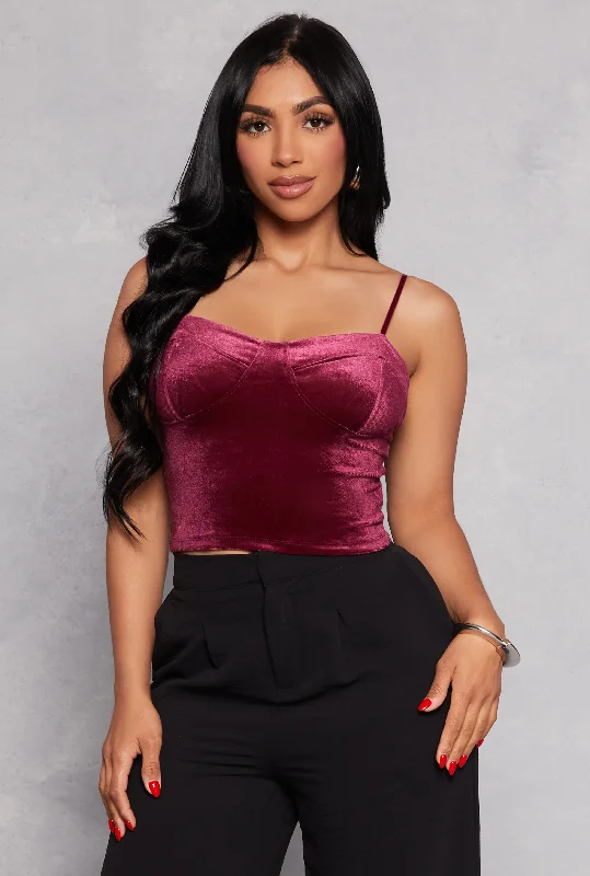 Ambiance Velvet Sweetheart Cami Bustier Top