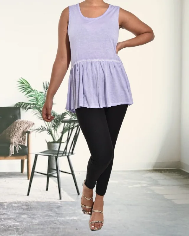 Ladies Purple Tiered Top