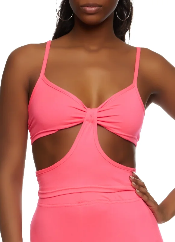 Solid Cut Out Detail Cami