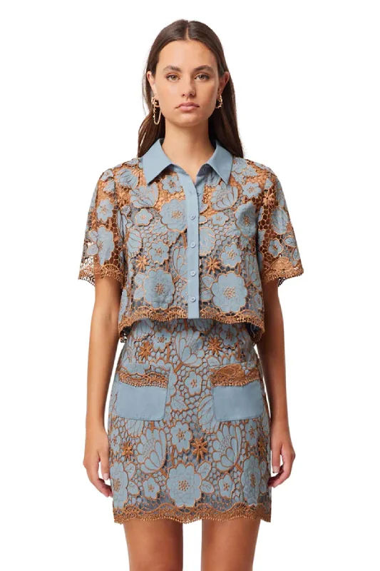 Jasmine Short Sleeve Shirt - Blue Bronze