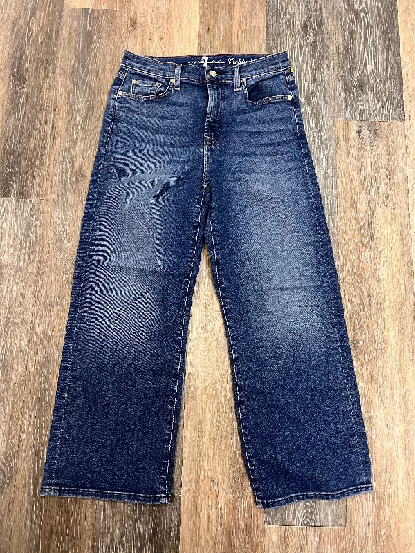 Jeans Boot Cut By 7 For All Mankind In Blue Denim, Size: 6/28