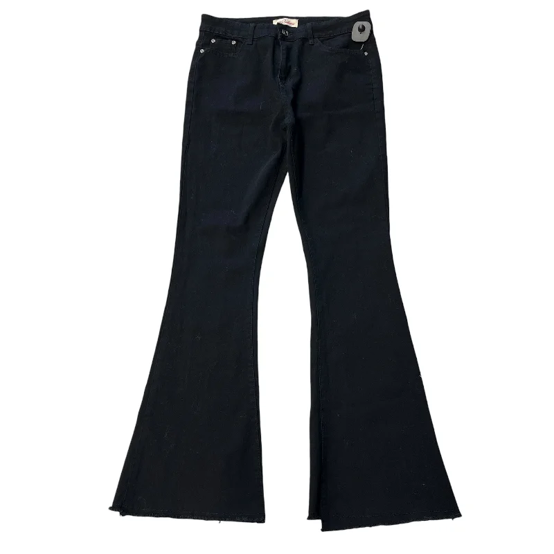 Jeans Flared By Red Bottoms In Black Denim, Size: 14