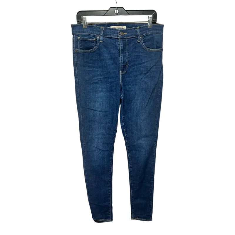 Jeans Skinny By Levis In Blue Denim, Size: 12