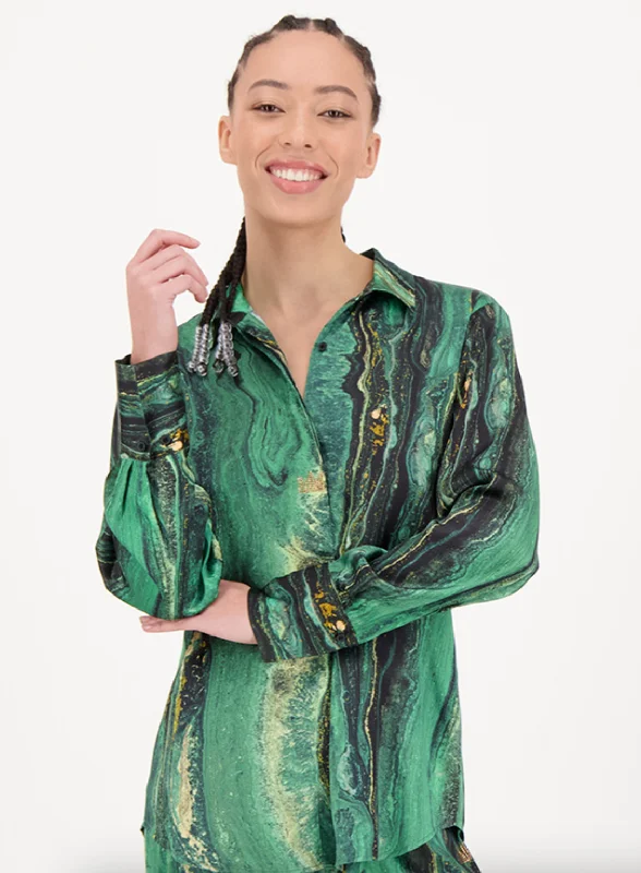 Joelle Shirt - Jade Gold