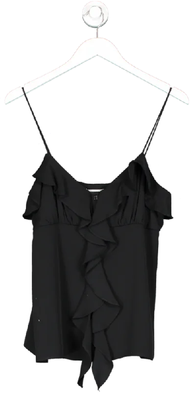 Milly Black Ruffle Camisole UK S