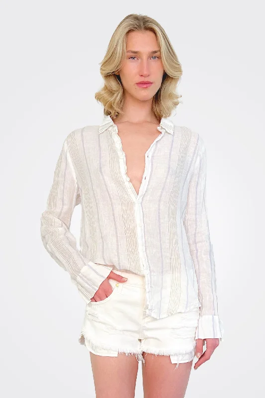 Romy Linen Shirt - Washed Stripe