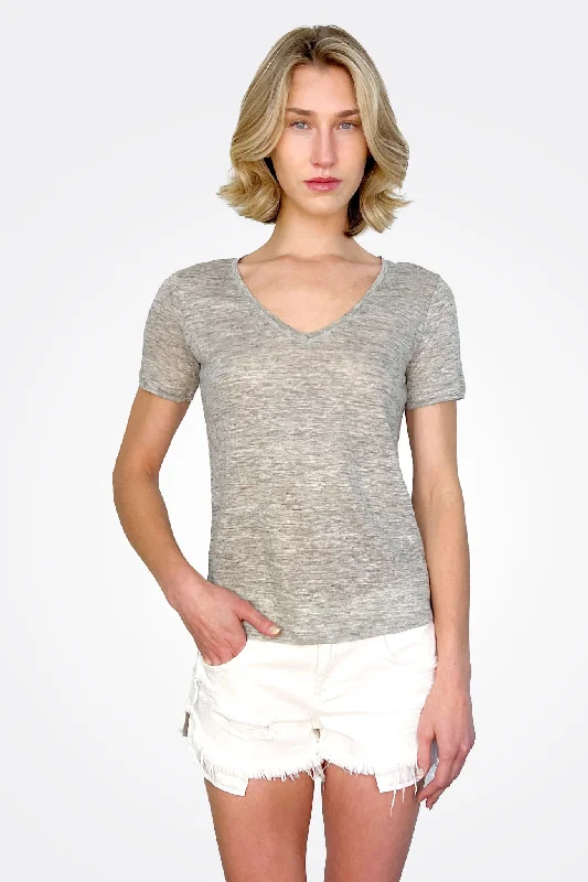 V Neck Shirt - Heather