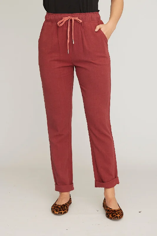 Saloos Straight Leg Drawstring Waist Trousers