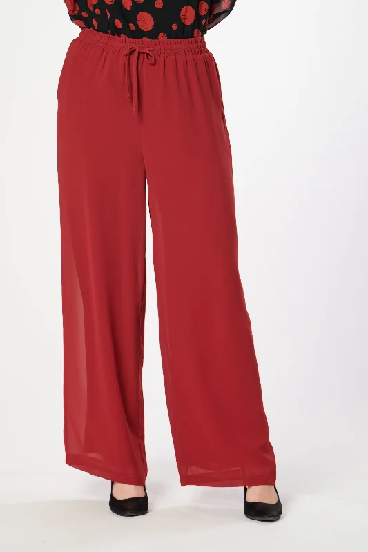 Saloos Plain Wide Leg Trousers