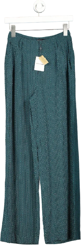 Whistles Green Lizzie Verticle Dash Trouser UK 6