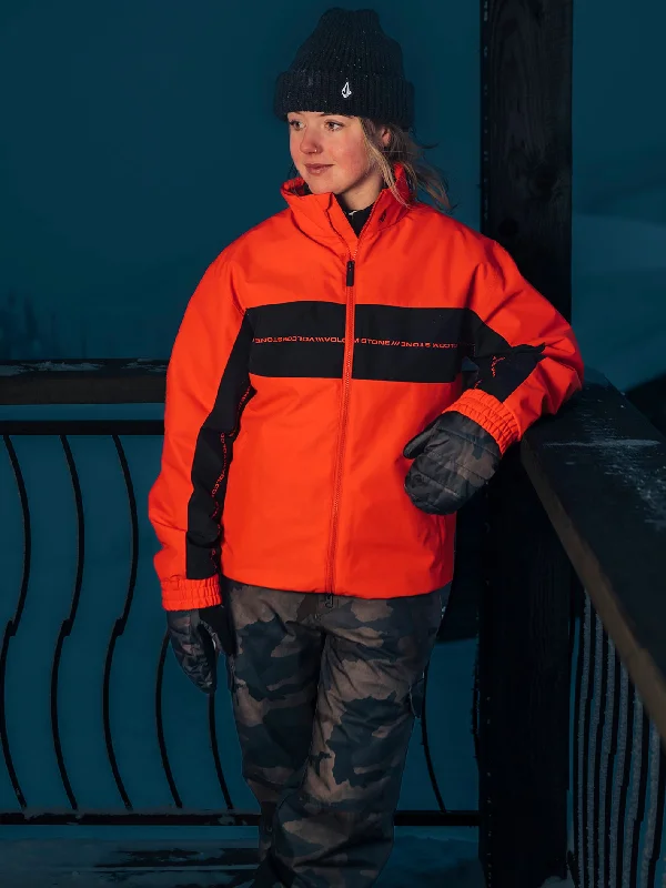 Womens V-Sauce Insulated Jacket - Orange Shock