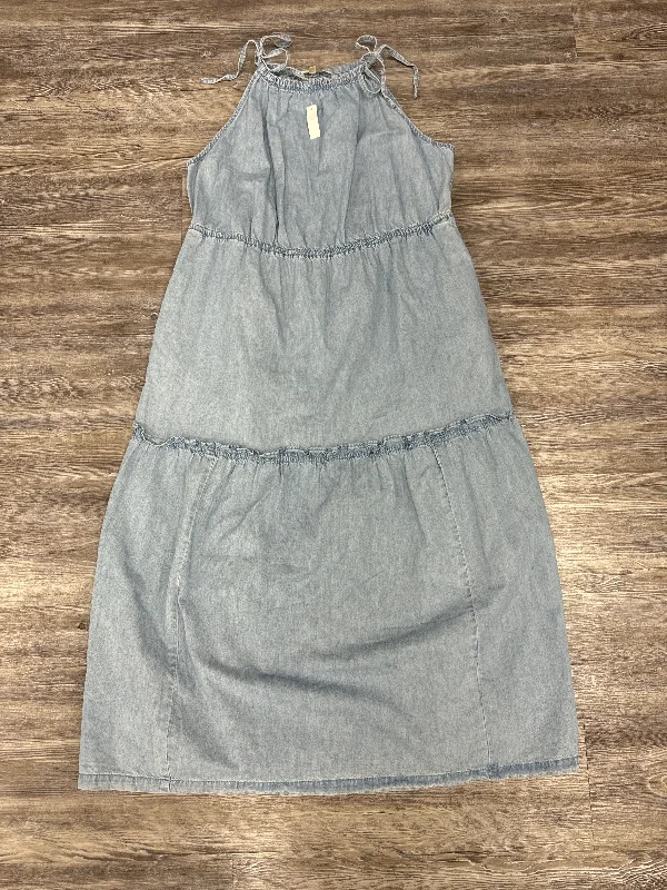 Dress Casual Maxi By Madewell In Blue Denim, Size: 16