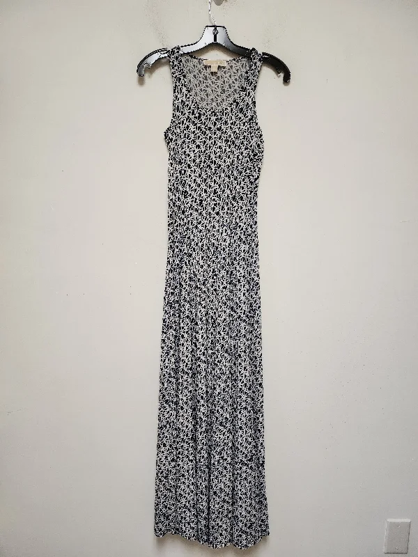 Dress Casual Maxi By Michael By Michael Kors In Black & White, Size: Xs