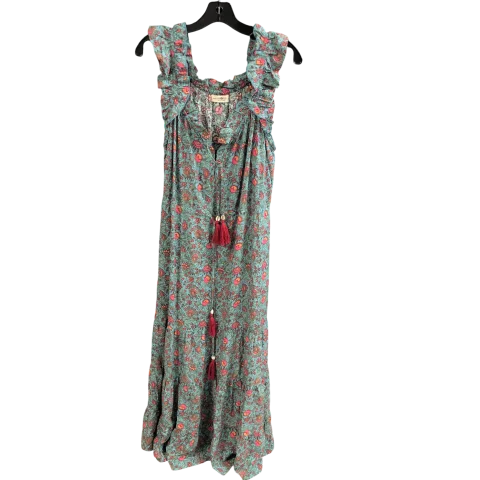 Dress Casual Maxi By Natural Life In Green & Pink, Size: L