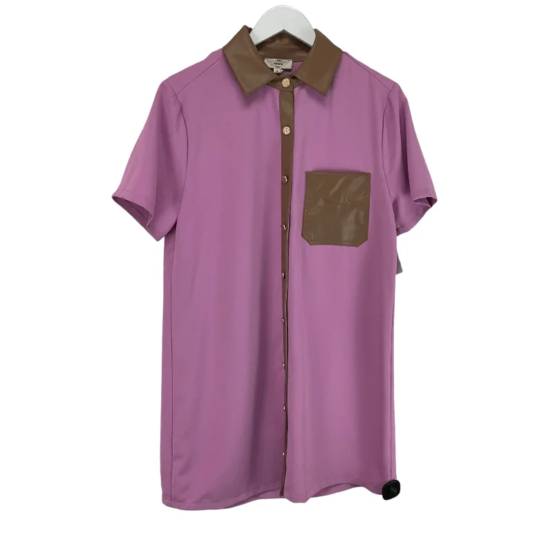 Dress Casual Midi By Entro In Brown & Purple, Size: S