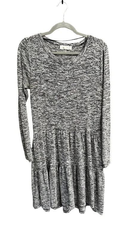 Dress Casual Midi By Loft In Grey, Size: Xs