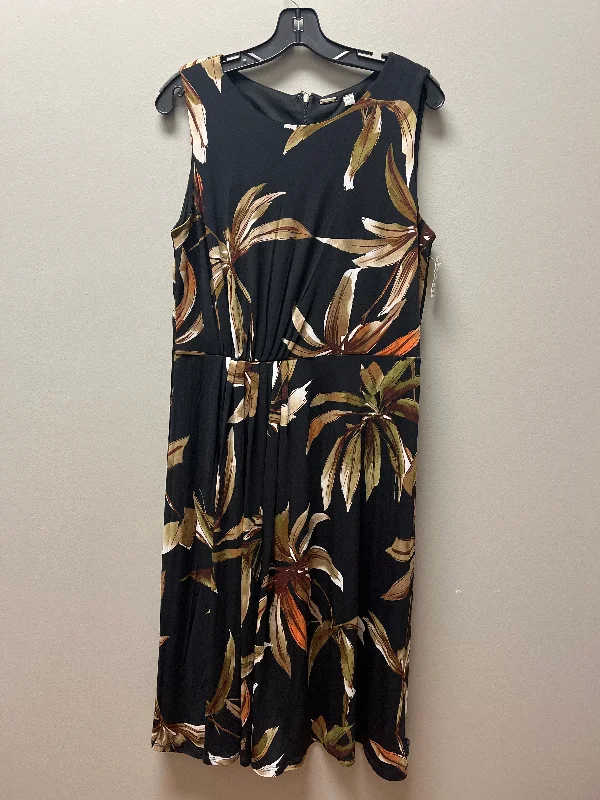 Dress Casual Midi By T Tahari In Multi-colored, Size: L