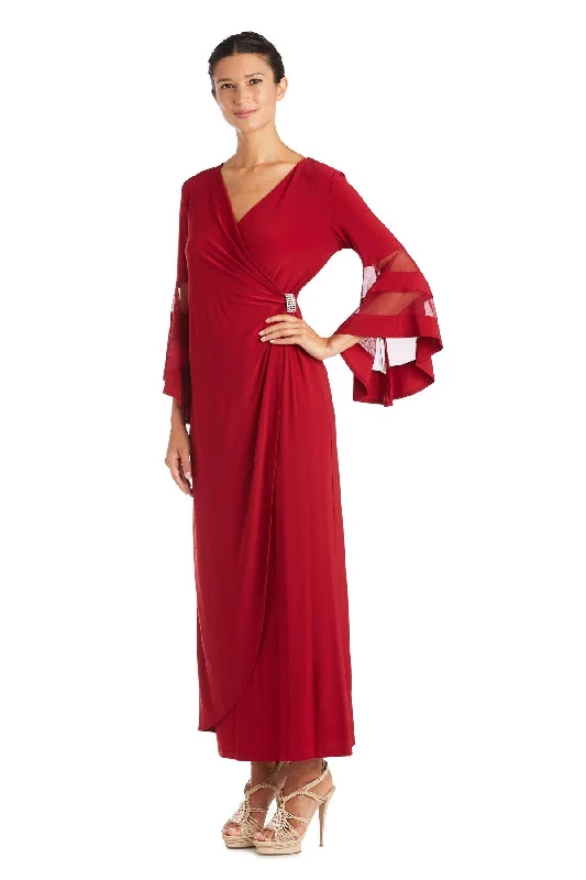 R&M Richards 3641 Crossover Maxi Dress