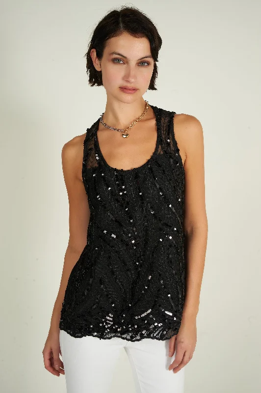 Camisole à paillettes - AMISU-H24 - (R-A14)