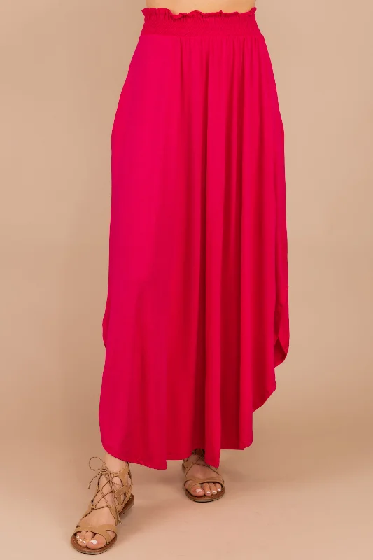 The Best Is Yet To Come Fuchsia Pink Maxi Skirt